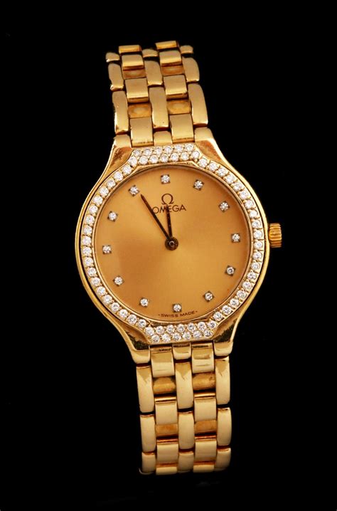 omega gold women watch|women's gold watches with diamonds.